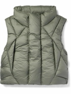 Entire Studios - Grid Cropped Quilted Shell Down Gilet - Green