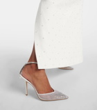 Jimmy Choo Saeda 100 embellished satin pumps