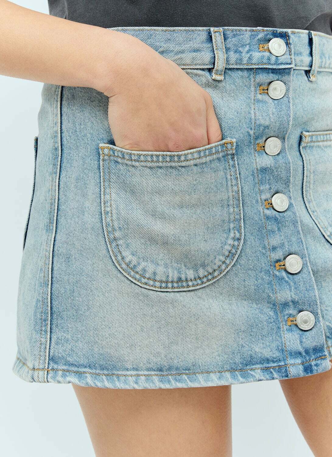 Courrèges Multiflex Denim Mini Skirt