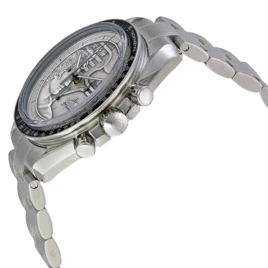 Omega Speedmaster Apollo XVII Silver Embossed Dial Mens Watch 311.30.42.30.99.002