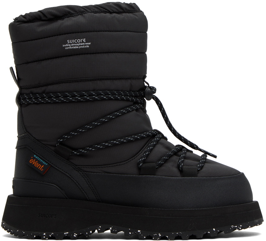 Suicoke Black BOWER-evab-HI-LACE Boots