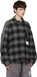 Maison MIHARA YASUHIRO Gray Front Back Combined Check Shirt