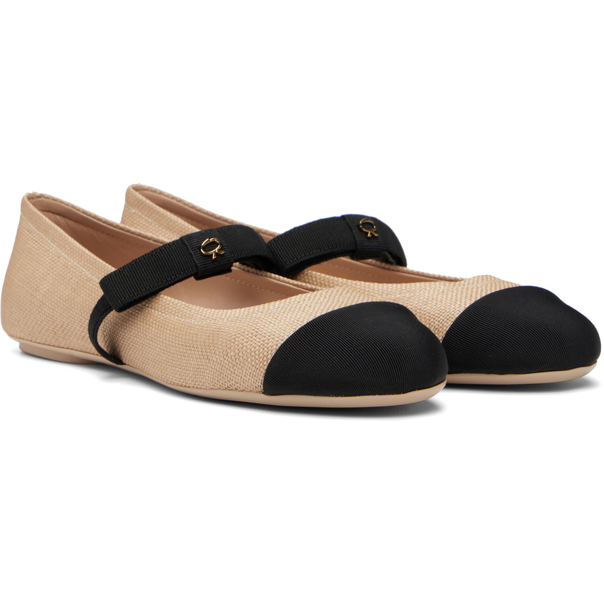 Gianvito Rossi Beige Minou Ballerina Flats