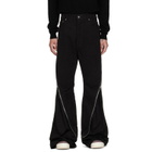 Rick Owens Black Tower Bolan Banana Trousers