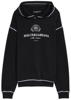 Dolce & Gabbana Logo-embroidered Cotton Sweatshirt Black