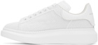 Alexander McQueen White Mesh & Leather Oversized Sneakers