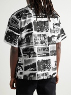 Neighborhood - Camp-Collar Printed Cotton-Poplin Shirt - Black