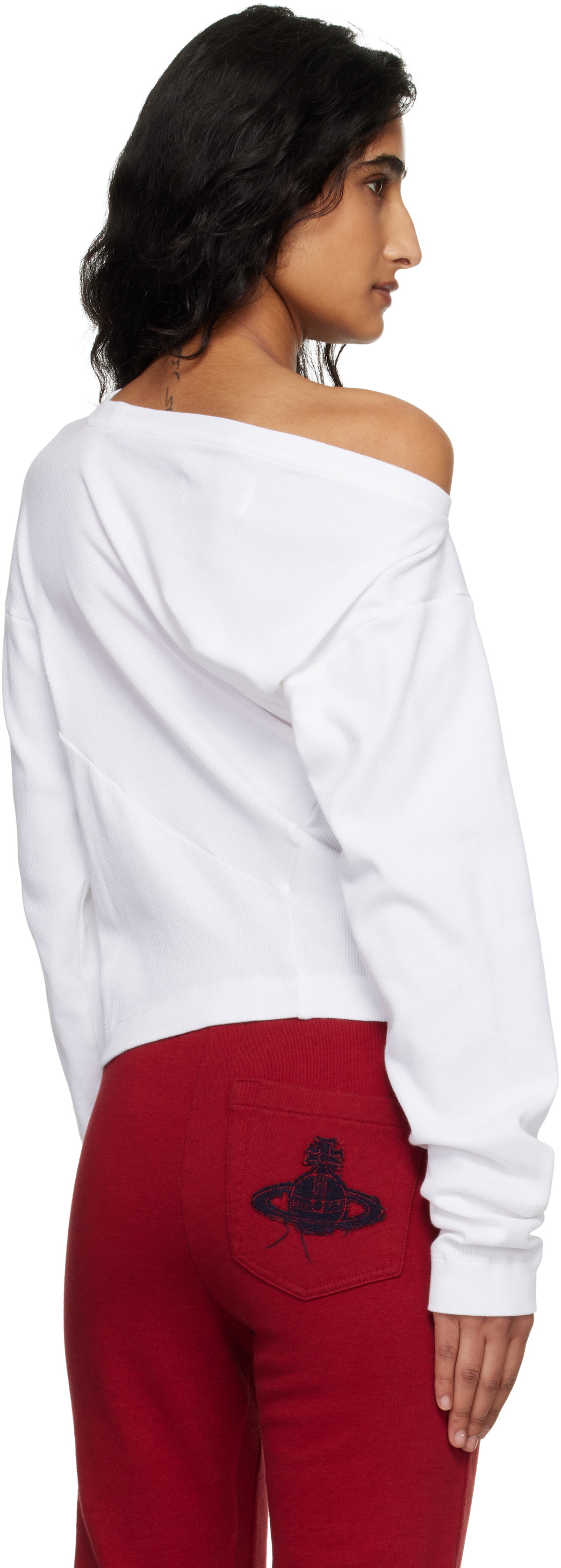 Vivienne Westwood White '96 Switch' Long Sleeve Hebo T-shirt