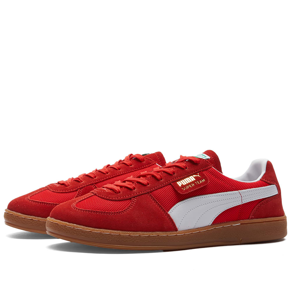 Puma Men's Super Team OG Sneakers in Red/White Puma