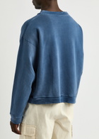 Cherry Los Angeles Logo-embroidered Cotton Sweatshirt Navy