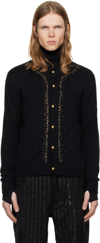 Photo: Ernest W. Baker Black Embellished Cardigan