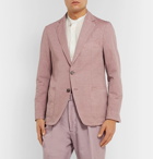 Officine Generale - Light-Pink Unstructured Cotton and Linen-Blend Blazer - Pink