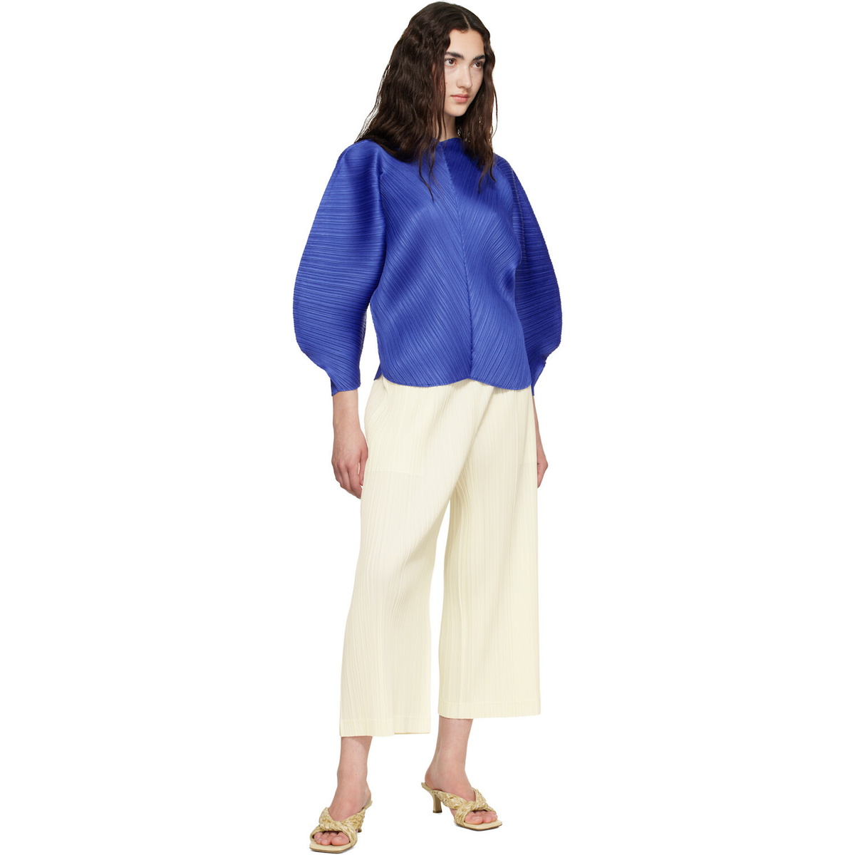 PLEATS PLEASE ISSEY MIYAKE Blue Coast Blouse