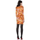 Richard Quinn Orange Floral Dress