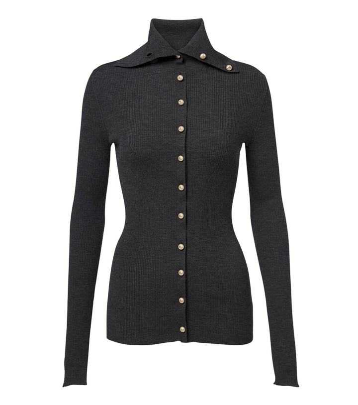 Photo: Dolce&Gabbana Embellished ribbed-knit wool cardigan