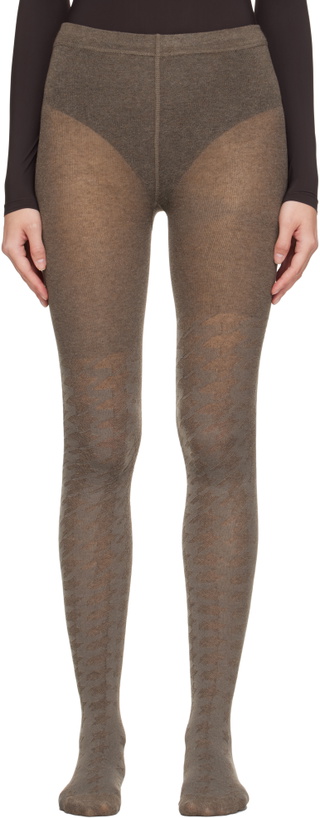 Photo: OPEN YY Gray Hound's Tooth Star Tights