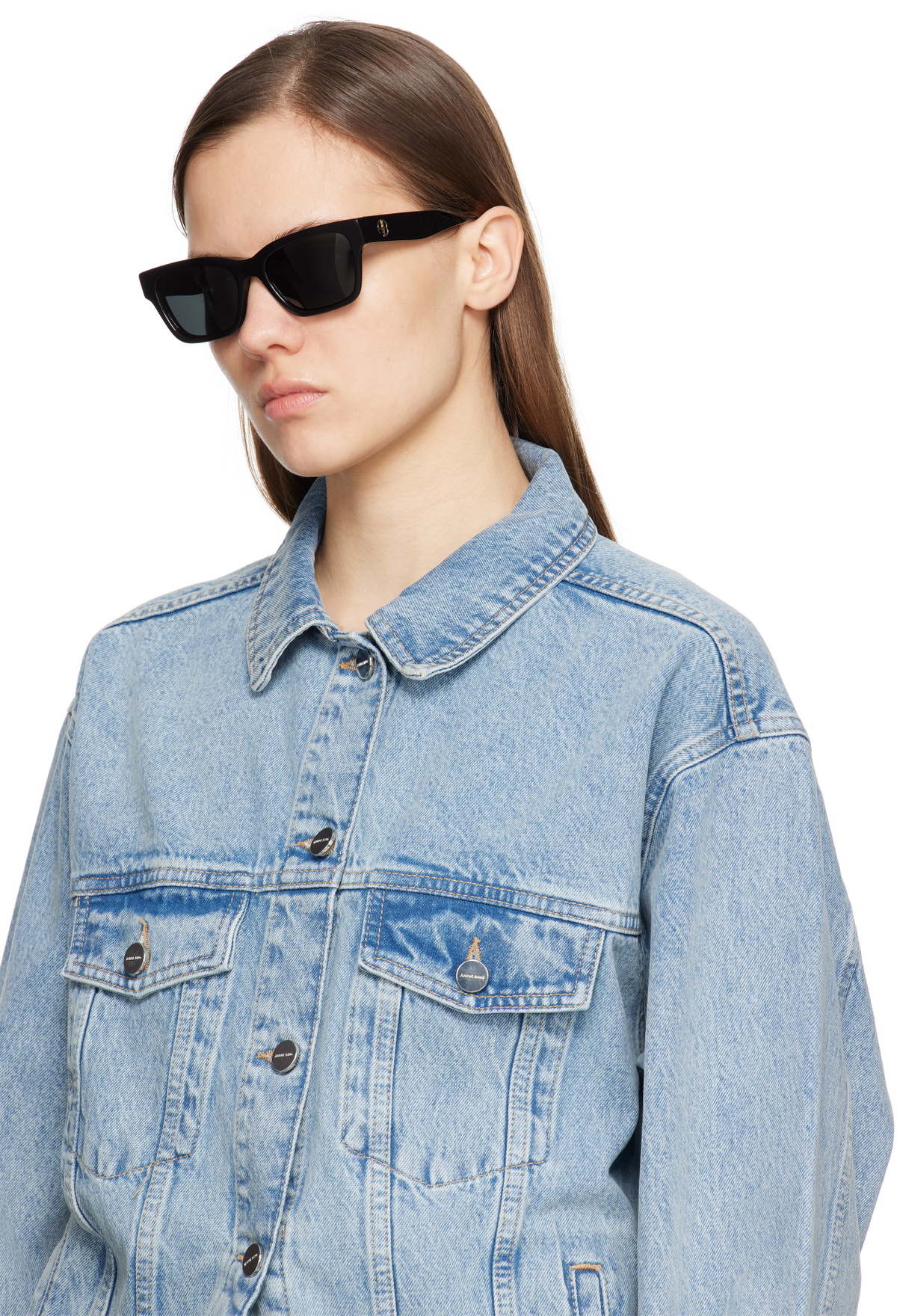 ANINE BING Black Daria Sunglasses
