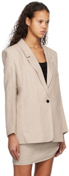 Subtle Le Nguyen Beige Relaxed-Fit Blazer