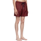 Vilebrequin Navy and Red Mahina Mini Fishes Swim Shorts