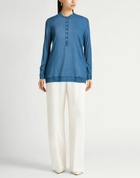Massimo Alba Womens T-shirt Slate in Blue