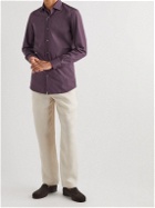 Caruso - Cotton-Poplin Shirt - Purple