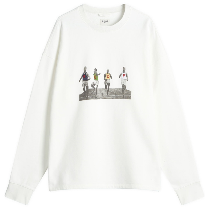 Photo: BODE Men's Finish Line Sweatshirt in Cream