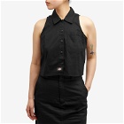 Dickies Women's Sleeveless Work Shirt in Black