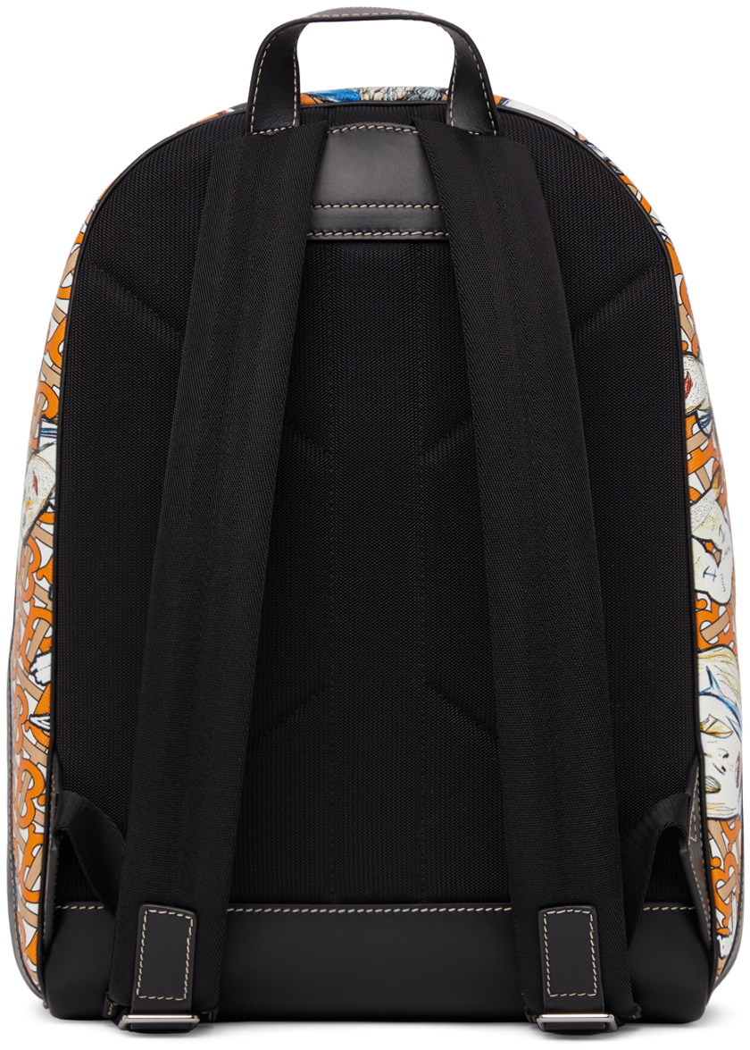 Burberry Orange E-Canvas TB Monogram Jett Backpack Burberry