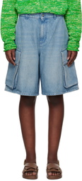 JW Anderson Blue Cargo Denim Shorts