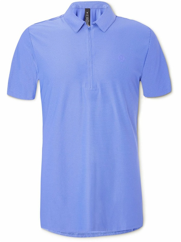 Photo: Lululemon - Logo-Appliquéd Stretch-Piqué Tennis Polo Shirt - Blue