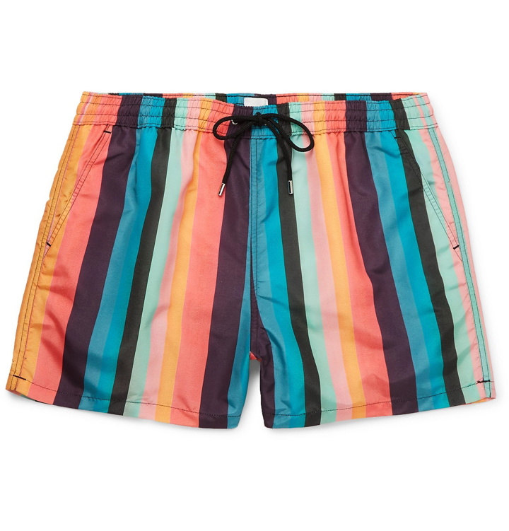 Photo: Paul Smith - Slim-Fit Striped Swim Shorts - Multi
