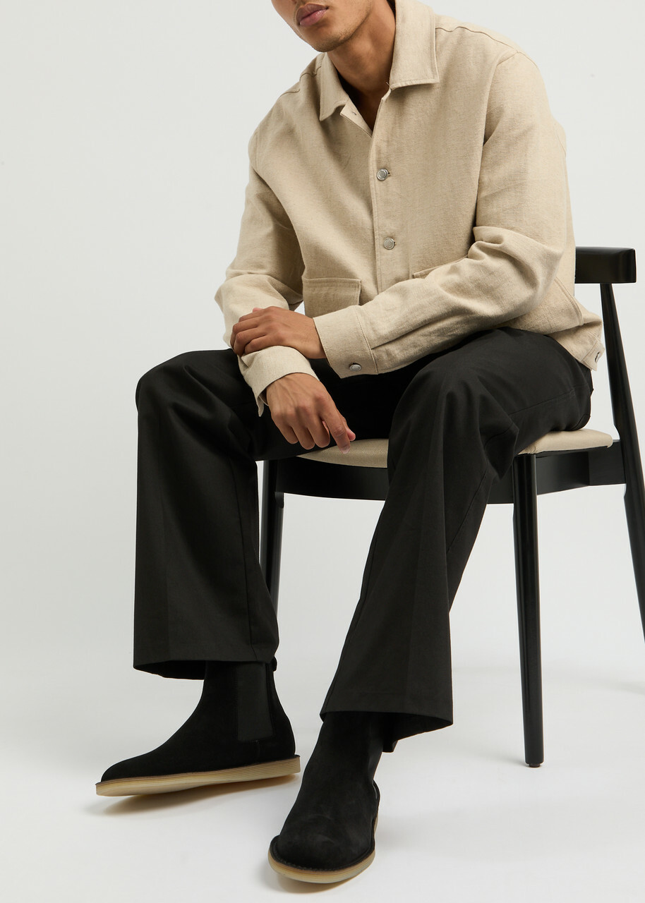 Dolce & Gabbana Suede Chelsea Boots Black