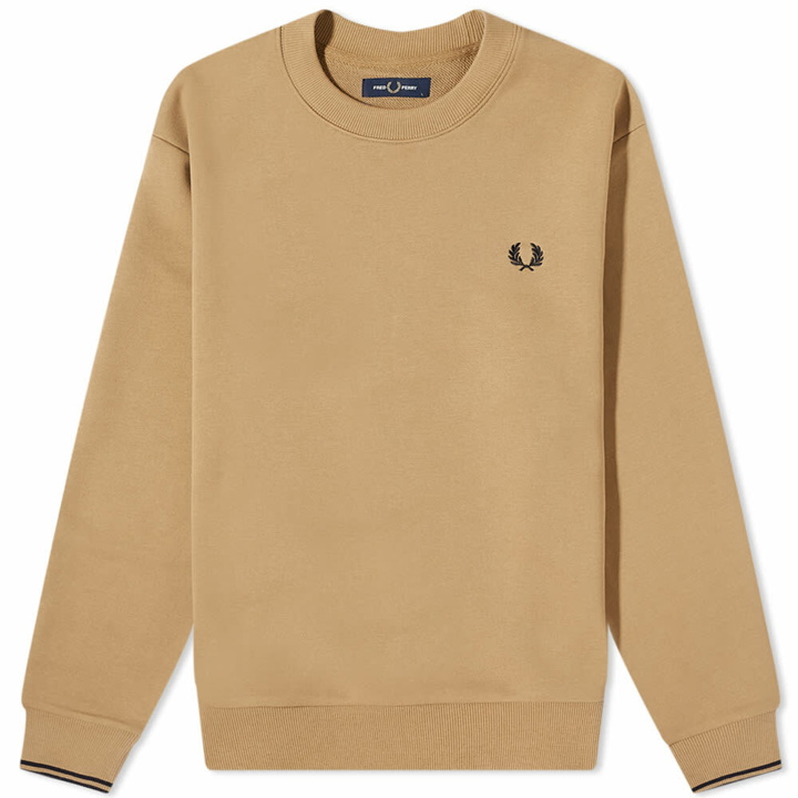 Photo: Fred Perry Authentic Men's Crew Sweat in Warm Stone