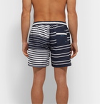 Hugo Boss - Mid-Length Striped Shell Swim Shorts - Blue