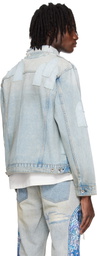 Who Decides War Blue Patched Arch Denim Jacket