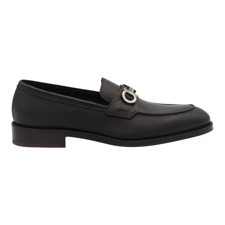 Photo: Ferragamo Black Leather Loafers