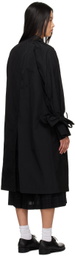 tao Black Bow Coat