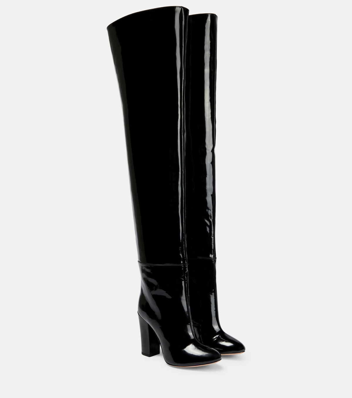 Giambattista Valli - Suede-trimmed PVC knee-high boots