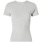 Adanola Women's Rib Raglan Short Sleeve Top in Grey