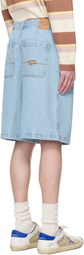 Maison Kitsuné Blue Workwear Denim Shorts