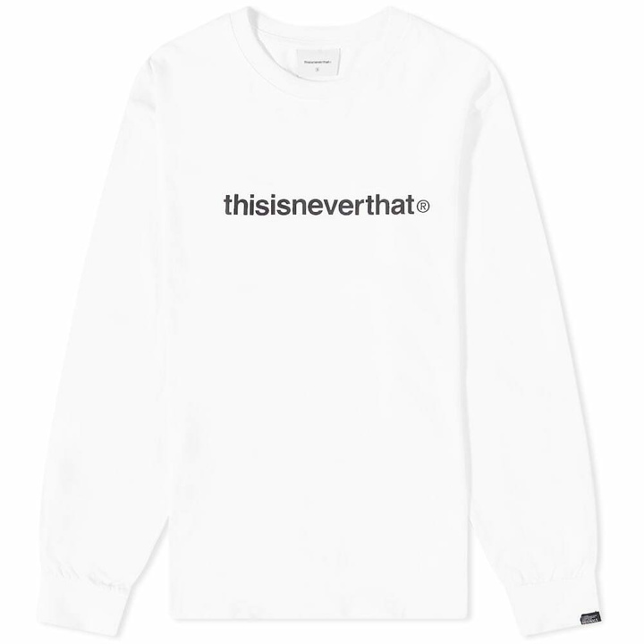 Photo: thisisneverthat Men's Long Sleeve T-Logo T-Shirt in White