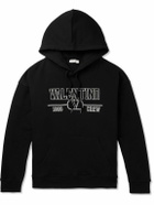 Valentino - Logo-Embroidered Cotton-Jersey Hoodie - Black