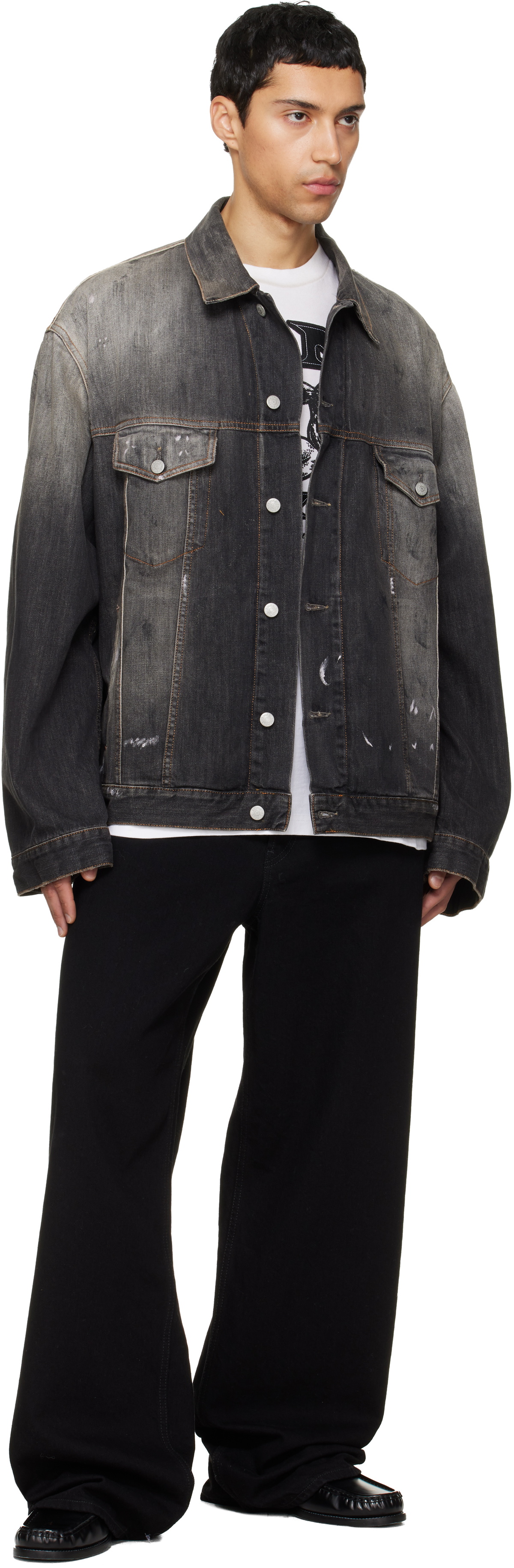 Acne Studios Black Oversized Denim Jacket