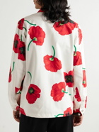 KENZO - Poppy Floral-Print Cotton-Canvas Overshirt - White
