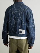 KAPITAL - Thunderbird Embroidered Denim Blouson Jacket - Blue