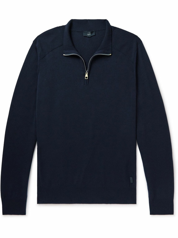 Photo: Dunhill - Wool Half-Zip Sweater - Blue