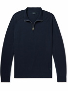 Dunhill - Wool Half-Zip Sweater - Blue