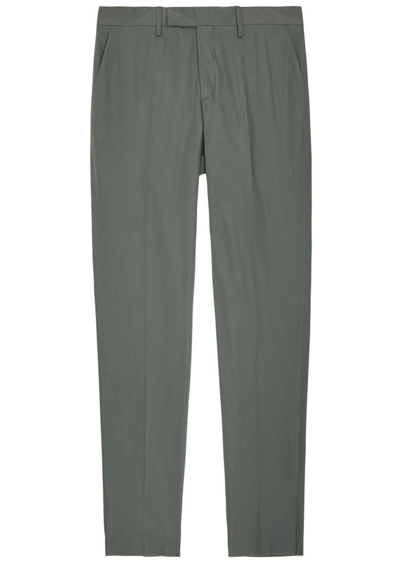 Photo: Lardini Cotton and Silk-blend Trousers Grey