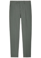 Lardini Cotton and Silk-blend Trousers Grey