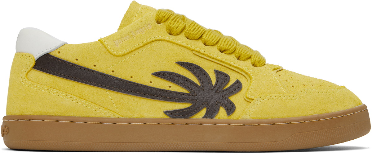 Palm Angels Yellow & Brown New Palm 1 Suede Sneakers